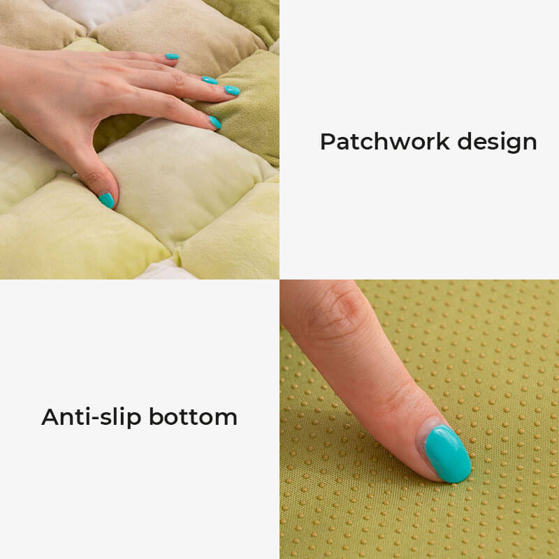 Soft Velvet Window Seat Cushion Washable Sofa Cover