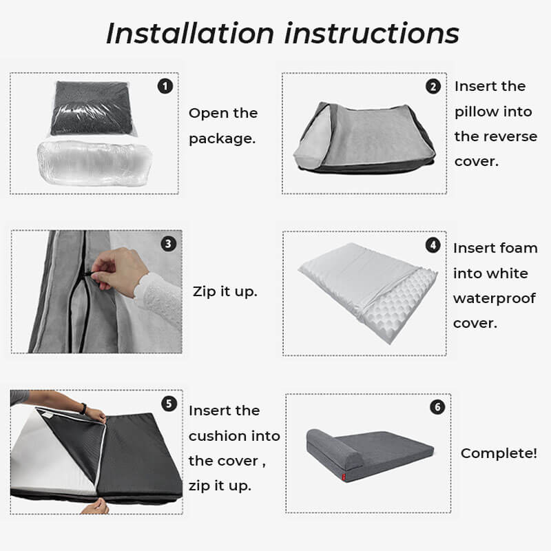 Thick Removable Orthopaedic Waterproof Dog Bed