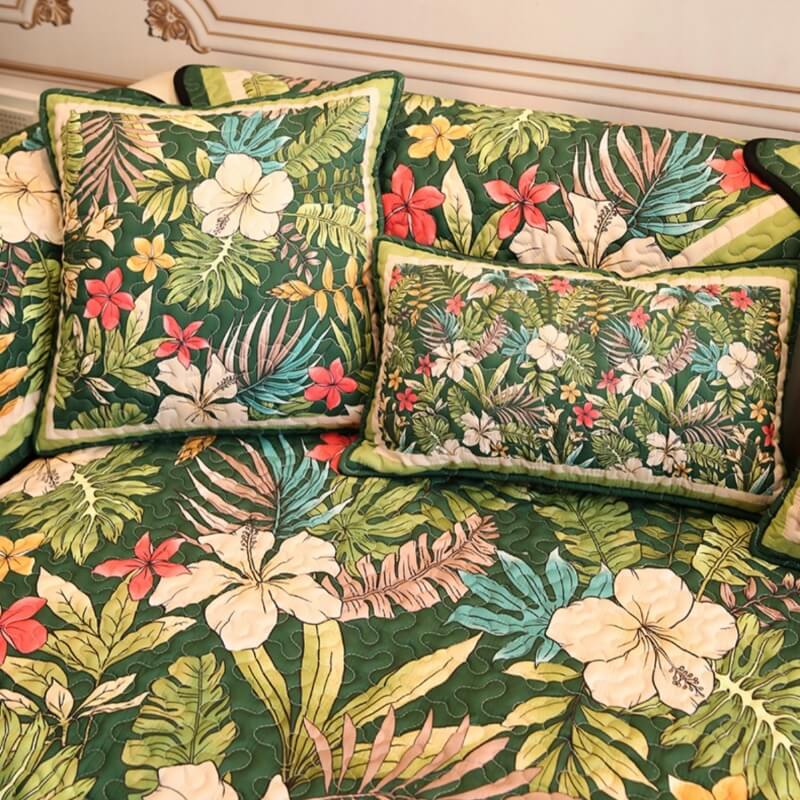 Tropical Rainforest Anti-Scratch Protective Mat Sofa Cover