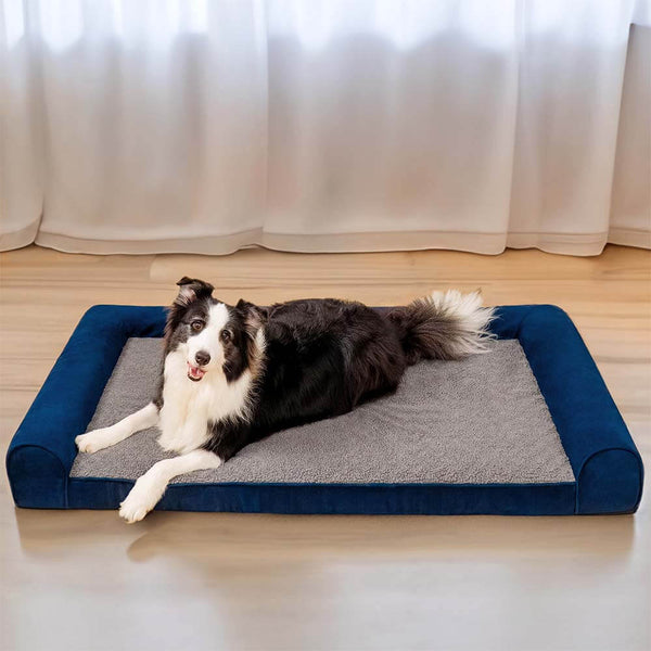 Faux Fleece & Suede Full Support Orthopaedic Dog Bed